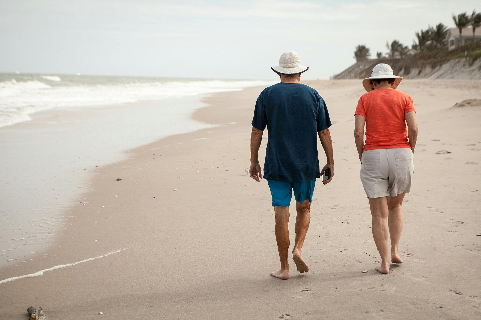 couple walking on the beach