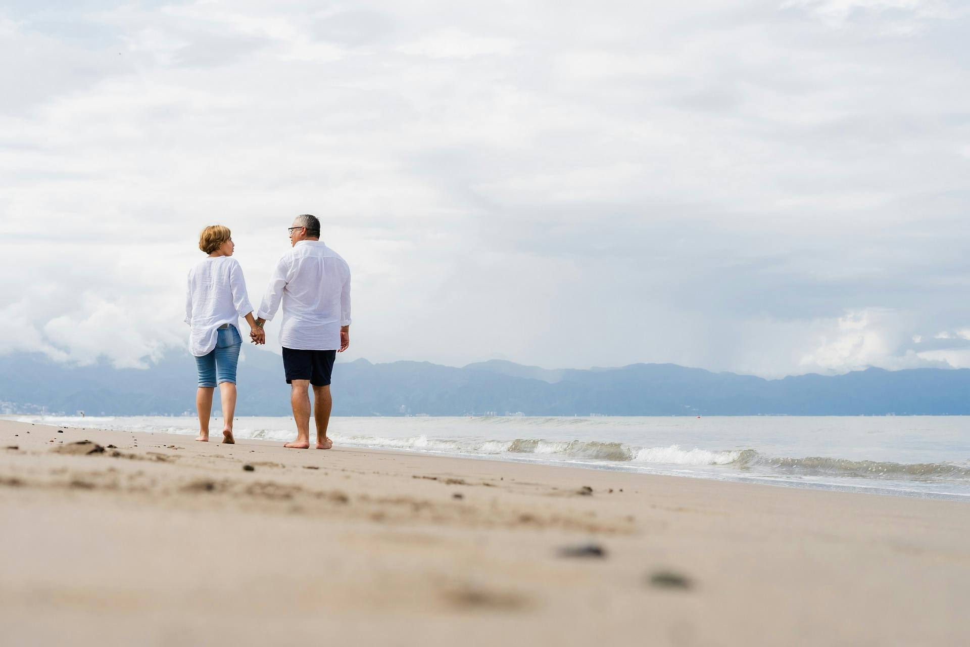 couple walking on the beach