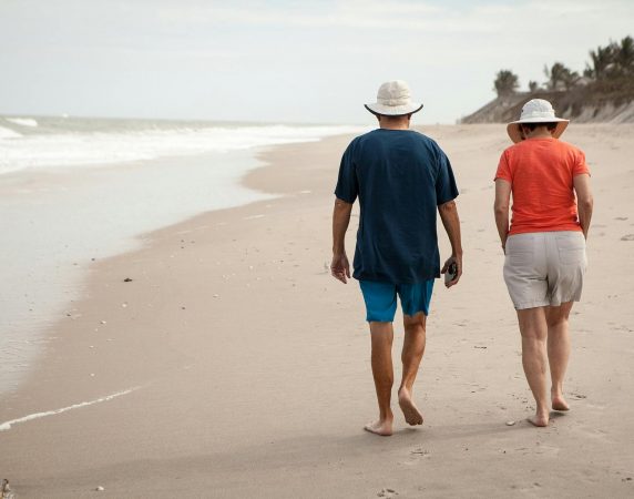 couple walking on the beach