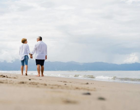 couple walking on the beach